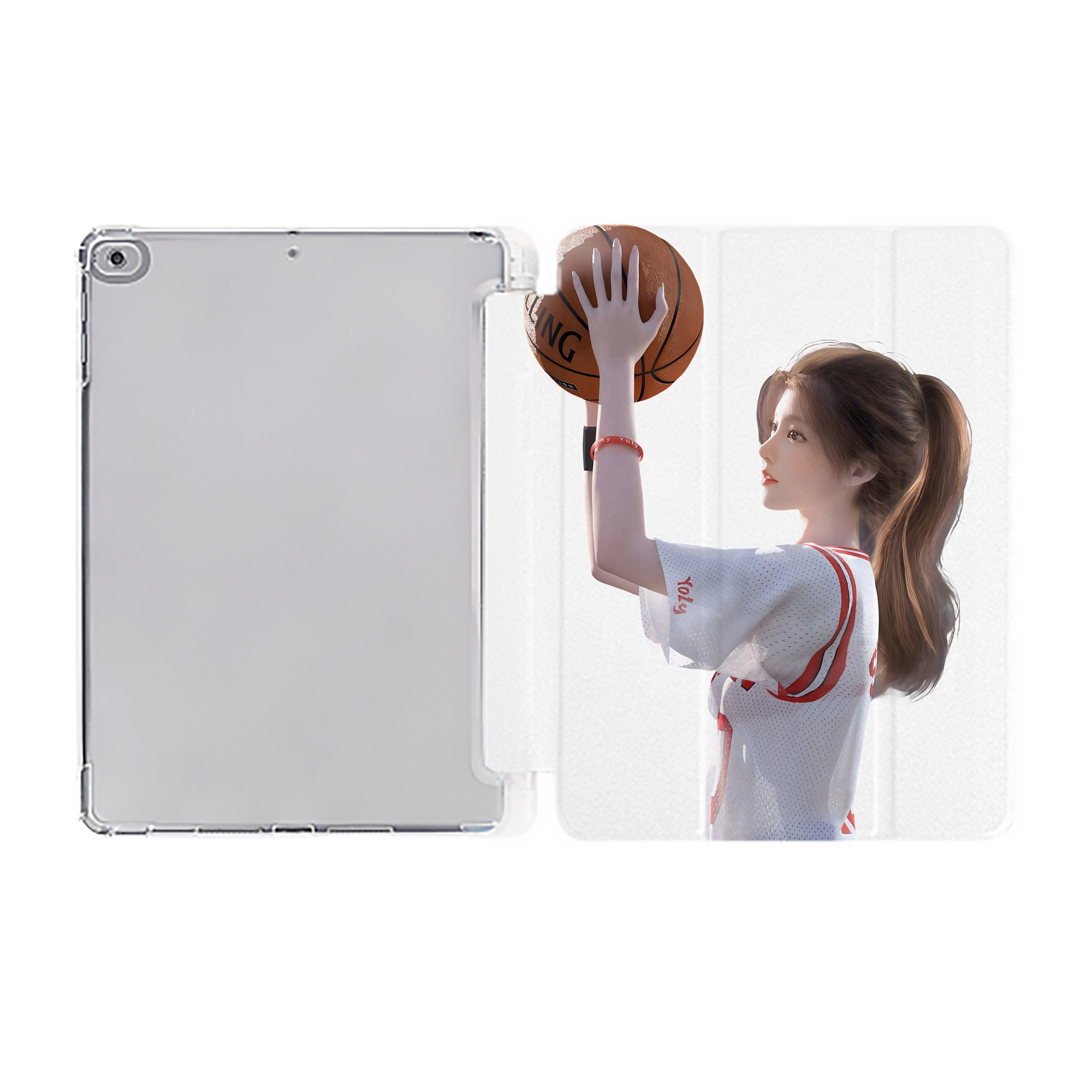 （画像用） SLAM DUNK／スラムダンク IPad ケース ペン収納付き 三つ折りスタンド PUレザー×シリコン 対応機種9.5/10.5/10.9インチ